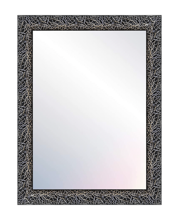 WALL MIRROR FULL BODY BLACK SILVER MOD-131