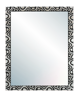 WALL MIRROR FULL BODY BLACK SILVER MOD-144