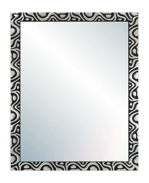 WALL MIRROR FULL BODY BLACK SILVER MOD-144