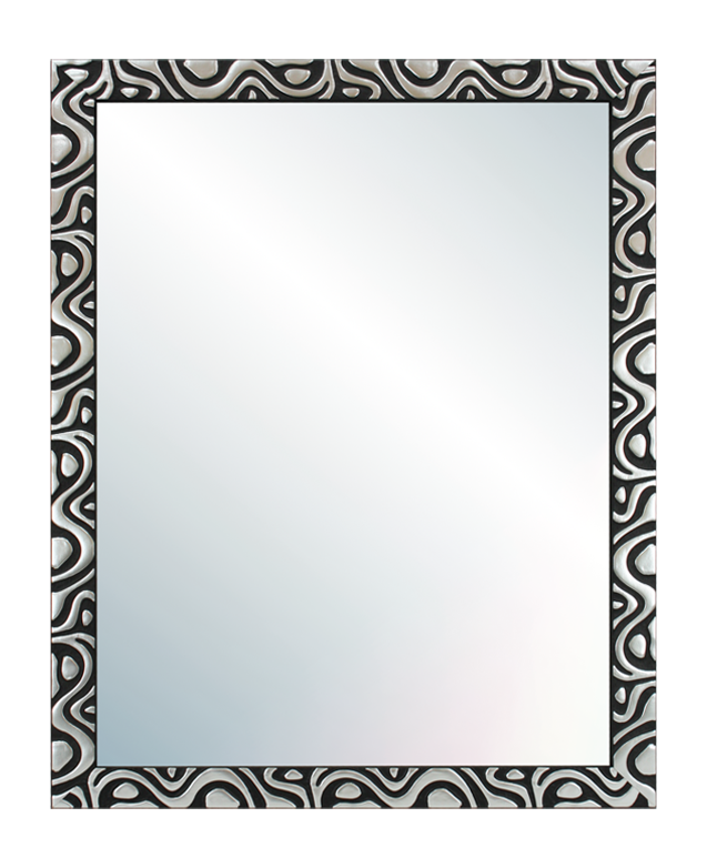 WALL MIRROR FULL BODY BLACK SILVER MOD-144