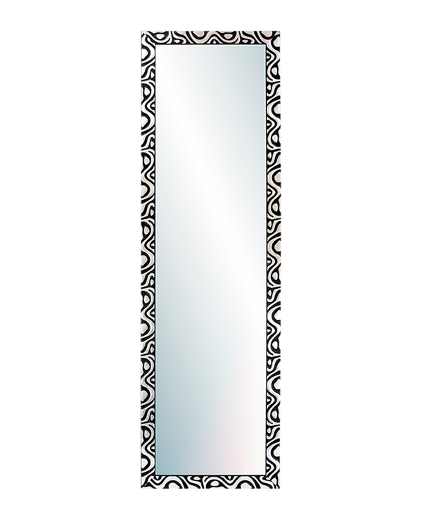 WALL MIRROR FULL BODY BLACK SILVER MOD-144