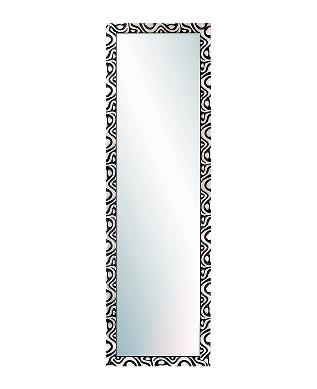 WALL MIRROR FULL BODY BLACK SILVER MOD-144