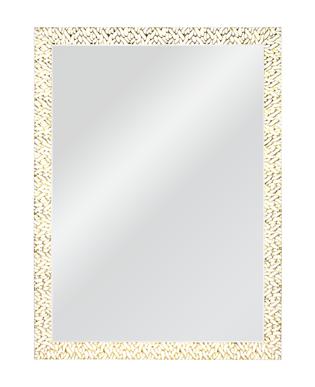 WALL MIRROR FULL BODY WHITE-GOLD MOD-156